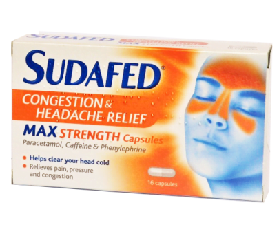 Sudafed Congestion & Headache Max