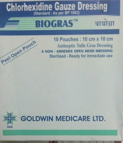 Biogras Antiseptic Gauzes 10's