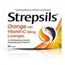 Strepsils Orange Vitamin C Lozenges 36's