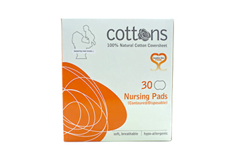 Natural Cotton Nursing Pads 30s