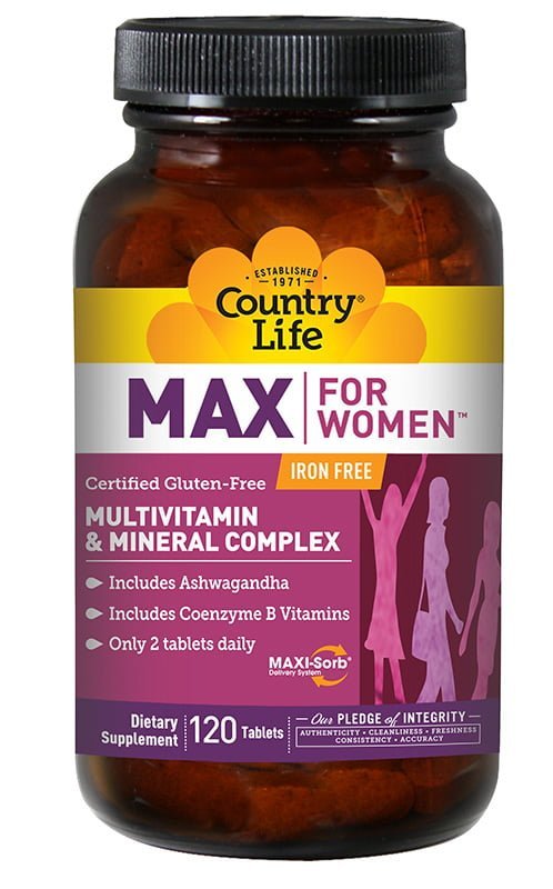 Country Life Max For Women Iron Free 120 Caps