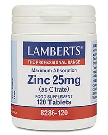 Lamberts Zinc Citrate 25Mg 120S